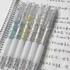 6Pcs Cute Butterfly Gel Pens Aesthetic Stationary Pens Kawaii Pen Stationery0.5 Mm Quick-drying Black Ink Pens Fine Point