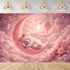 Pink Teddy Bear Photography Backdrop Sweet Dreamy Birthday Party Decoration Background Baby Shower Photo Booth Banner Supplies