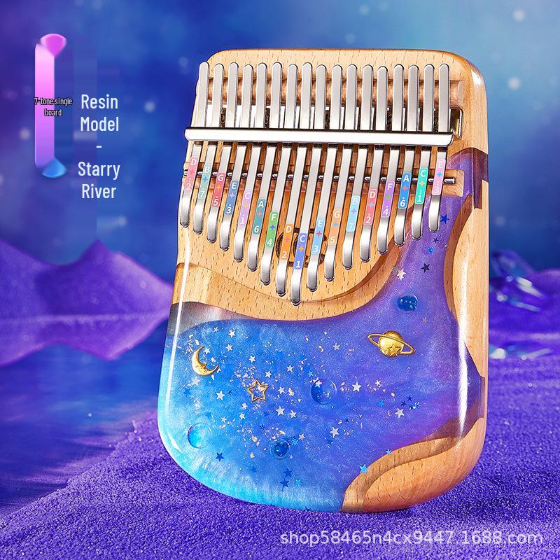 CEGA 17-Key Transparent Acrylic Crystal Kalimba - Small Thumb Piano Instrument