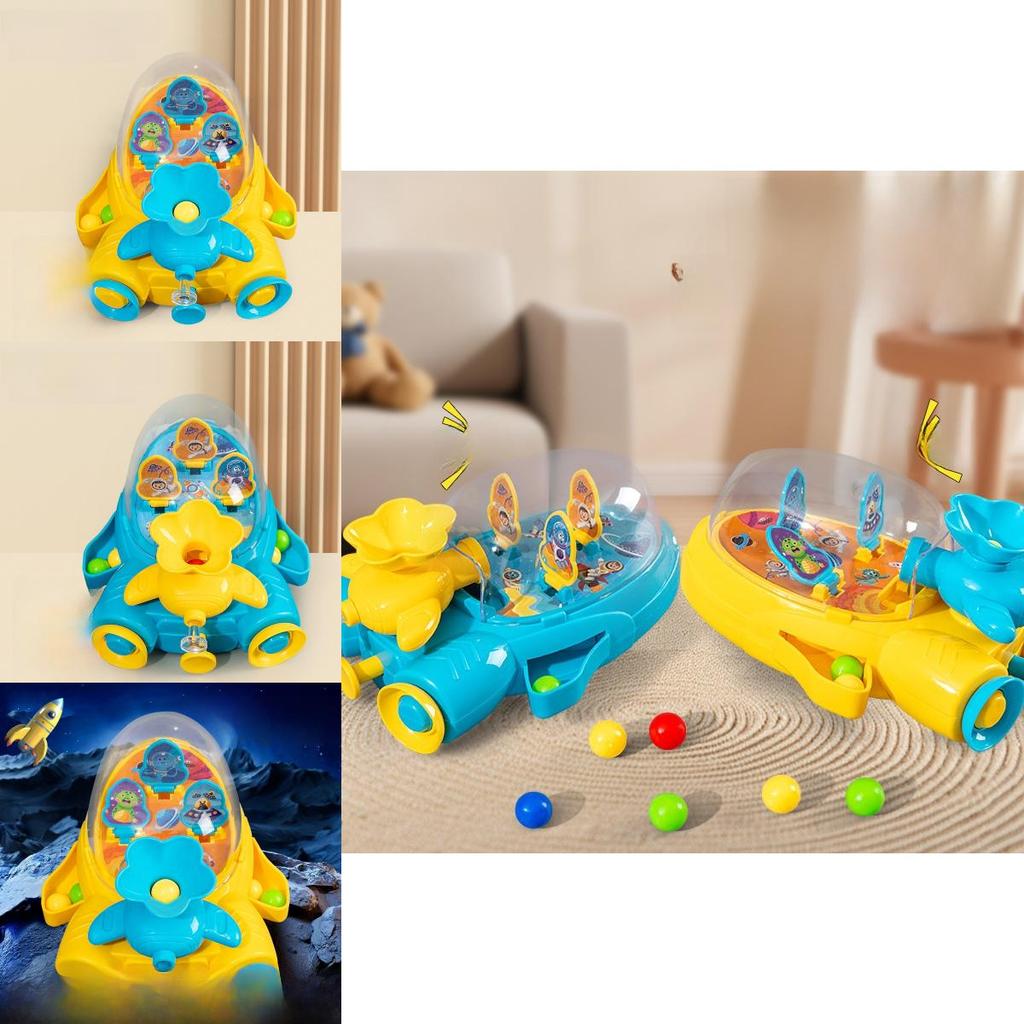 Spacecraft Pinball Machine Game Toy For Kids With Focus Training And Parentchild Play