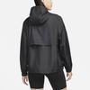 Nike Solid Color Logo Sport Casual Loose Eco-Friendly Windproof Water-Repellent Lightweight Woven Hooded Jacket Women Jacket Black DM6180-010