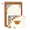 Floral Stationery Set 5Pcs Butterfly Paper Envelope Set, Vintage Writing with Lined Artistic Message Pages, Letter Kit for Letters, Greeting Messages,