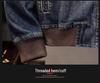 Retro Heren Denim Jas met Opstaande Kraag - Lente/Herfst Trendy Motorrijdersstijl