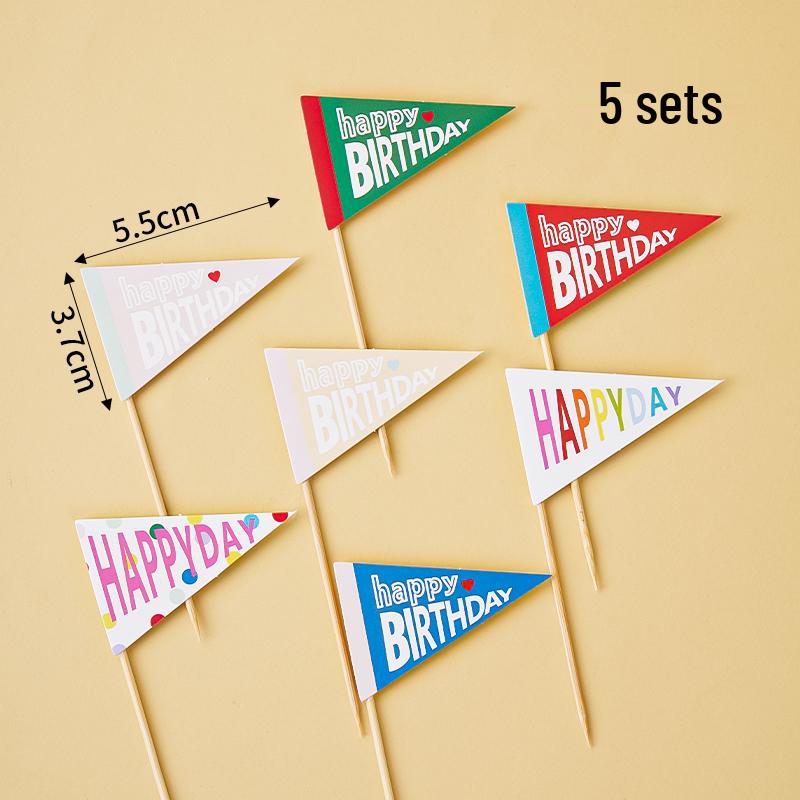Colorful Macaron Cartoon Birthday Candle Decorations