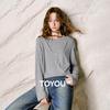 ChuYu Women's Faux Two-Piece Deconstructed Henley T-Shirt