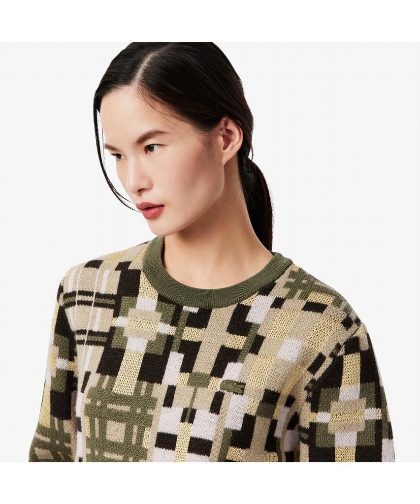 LACOSTE Women'S Jacquard Graphic Sweater Af4147-55N Aai