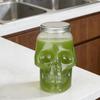 Skull Jars 500ml/800ml Reusable Spooky Decor with Lid Skull Salt Container for Home Bathroom Picnic Tabletop Baking Dining