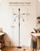 74.2' LED Reading Floor Lamp, 360° Flexible Gooseneck, Touch Control, 5000K, Matte Black B16LD05