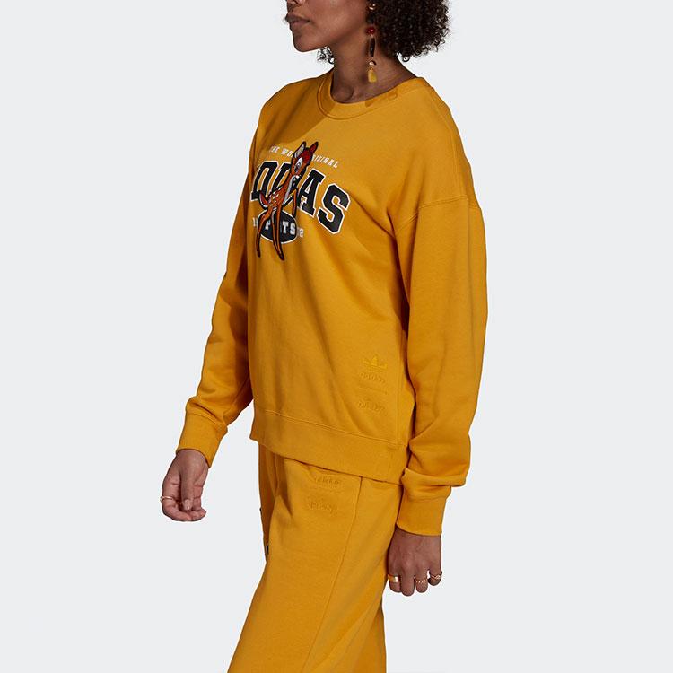 Adidas Originals X Disney Bambi Pullover College Style Sweatshirt Women sweatshirt Gold HD2755