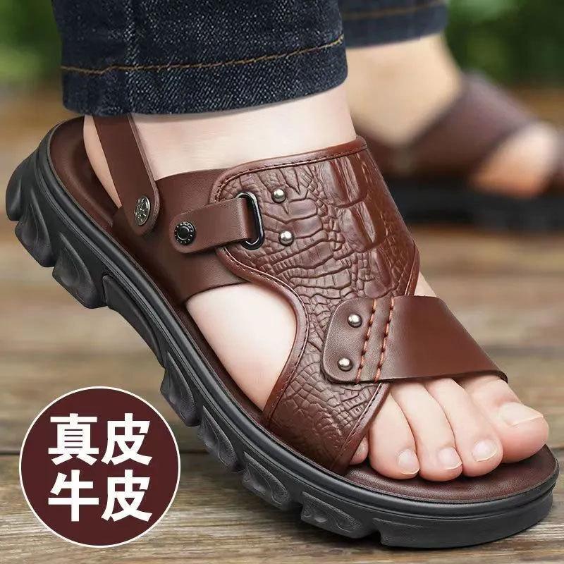 2025 Summer New Fashion Casual Beach Shoes Platform Trend Sandals Men's Sandals Dual-purpose Sandals