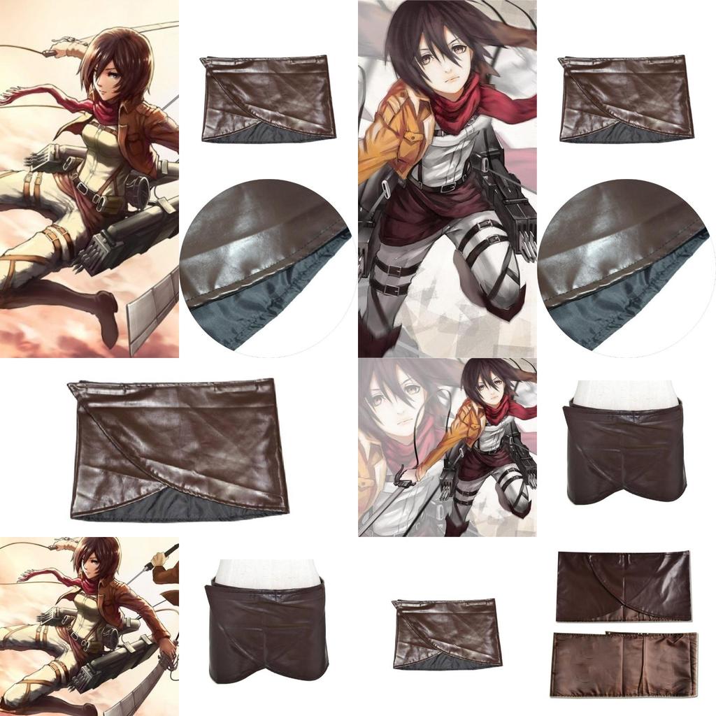 Attack On Titan Cosplay Skirt With Faux Leather Material