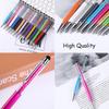 100Pcs/Lot 2 In 1 Crystal Metal Ballpoint Pen Fashion Creative With Stylus Touch Pen Free Custom Logo Name Website Address