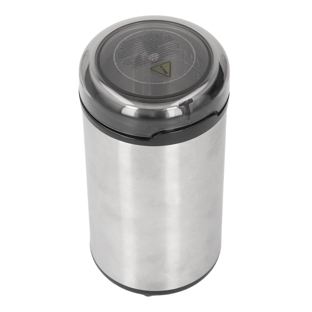 Elektrische Kaffeemühle 304 Edelstahlmesser Kaffeebohnen Mahlwerk 200W mit transparentem Deckel