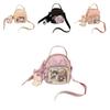 Animal Ears Square Itabag Shoulder Bag With Zipper Closure And Inner Card Pocket For Daily Use