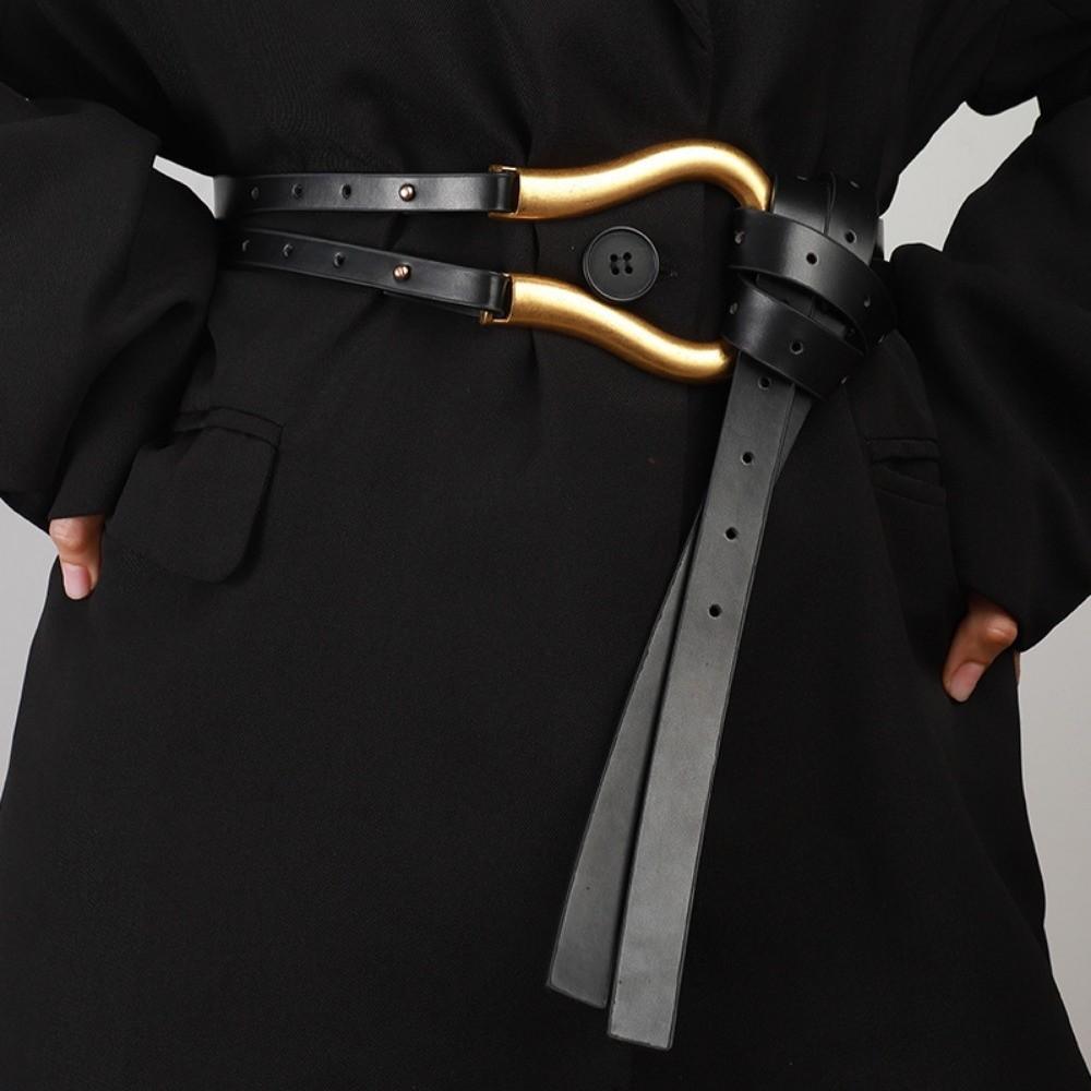 Vintage Decorative Buckle Belt Adjustable Lady's Knotted Belt Women's Waist Belt Daily Wear