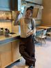 Korean Style Plus Size Loose Knit Cardigan - Women's Solid Color Round Neck Casual Spring Sweater.