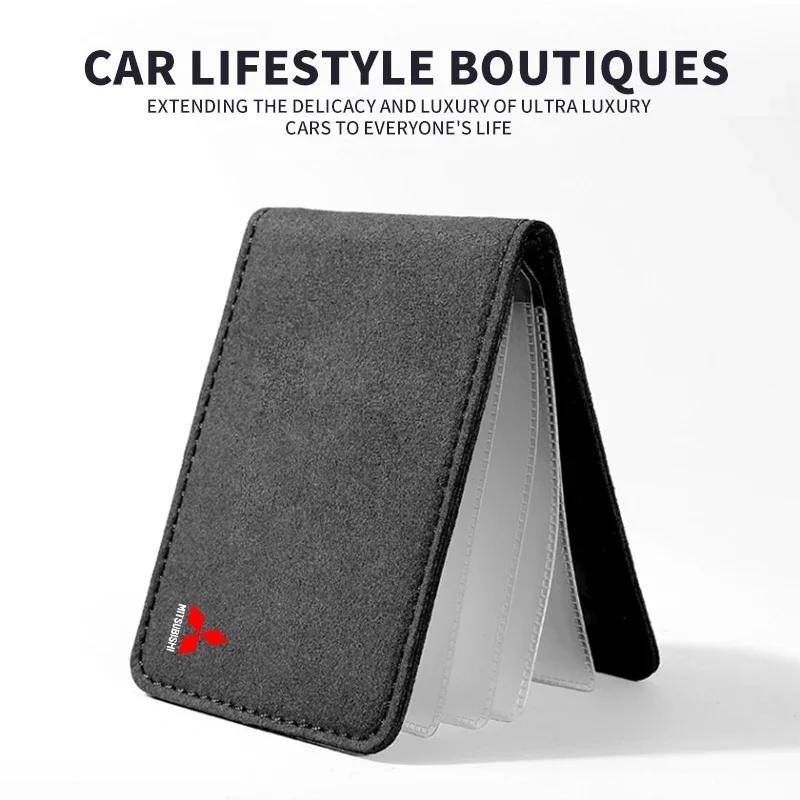 Car Driver License Cover Suede Anti-Fur Car Driving Documents for Mitsubishi Pajero Sport Outlander ASX Lancer Eclipse Cross