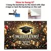 1 Piece Congratulations To the Graduation Theme Wall Covering of the Class of 2025 with Golden Confetti and Glitter