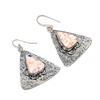 Natural Laguna Lace Agate 925 Sterling Silver Jewelry Earring 1.81" ZS-1358