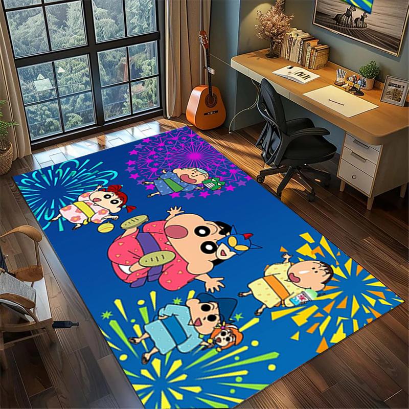 Crayon Shin-chan Living Room Rug Large Area Non Slip Washable Floor Mat Bedroom Decor