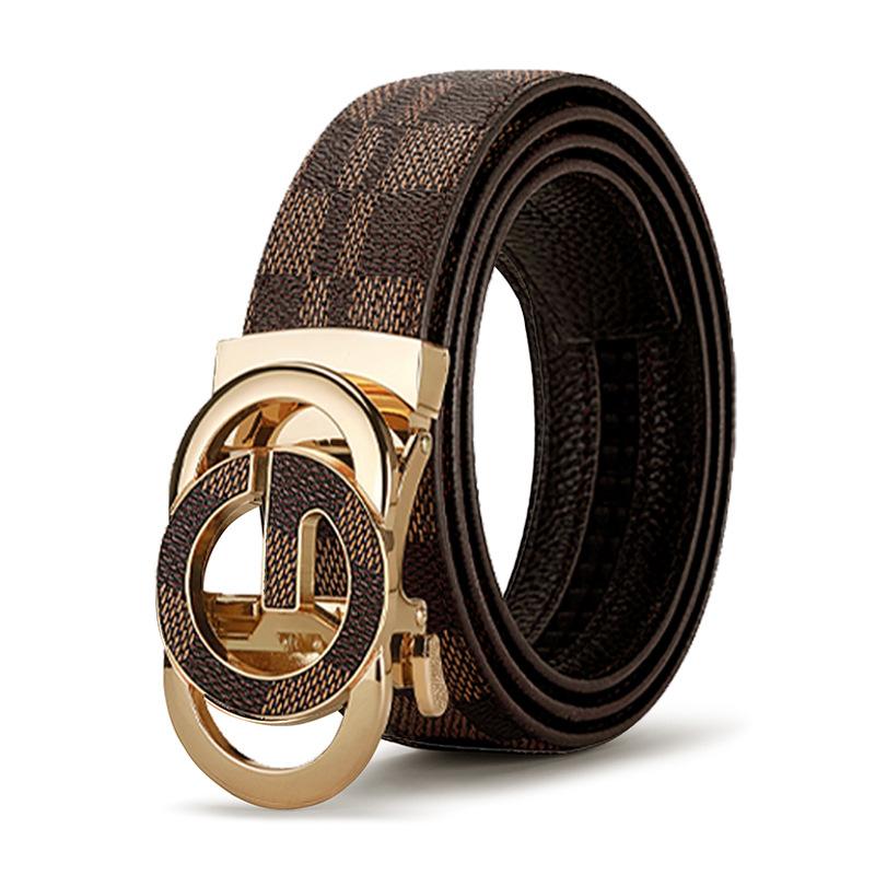 Men's Belt  Automatic Buckle Genuine Leather Belt  Young Men's Versatile High End Fashion Belt  Men