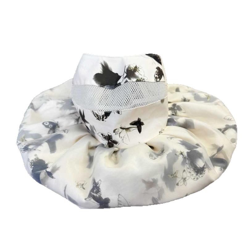 Summer Sun Protection Hat Women's UV Protection Big Brim Sun Hat Breathable Bucket Hat Face Cover Empty Top Hat