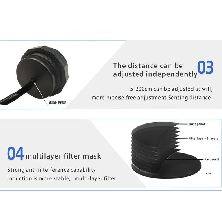 XKC-KD200 Active Infrared Sensors Intelligent Non-contact Sensor Switch for Smart Home Devices