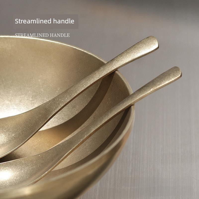 304 Stainless Steel Spoon Creative Snowflake Gold Spoon Dining Spoon Soup Spoon Ladle Industrial Style Spoon Deepened Spoon