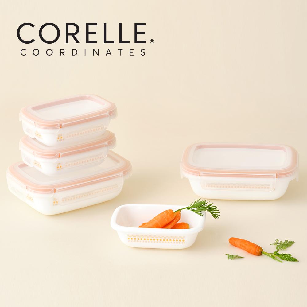 

Corelle Jacquard Band Прямоугольный герметичный контейнер для хранения продуктов 5 шт. Можно мыть в посудомоечной машине, можно использовать в духовке Желтый