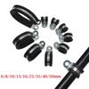 10Pcs Durable Useful Metal Hardware Cable Fasteners Rubber Lined P Clips Wiring Hose Clamp Pipe Mounting Fix