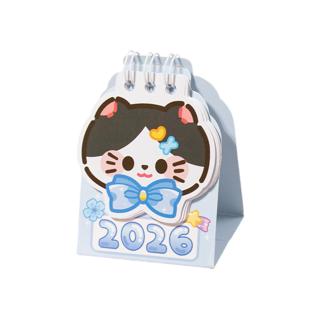 Jahr 2026 Kleiner Kätzchenkalender Schreibtisch-Memo-Organizer Klarer Druck Kompakter Kätzchenplaner Tagesplaner Schreibtischkalender