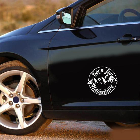 Cool Born For Adventure Mountain Reflektierender Aufkleber Aufkleber Auto Motorrad Dekor
