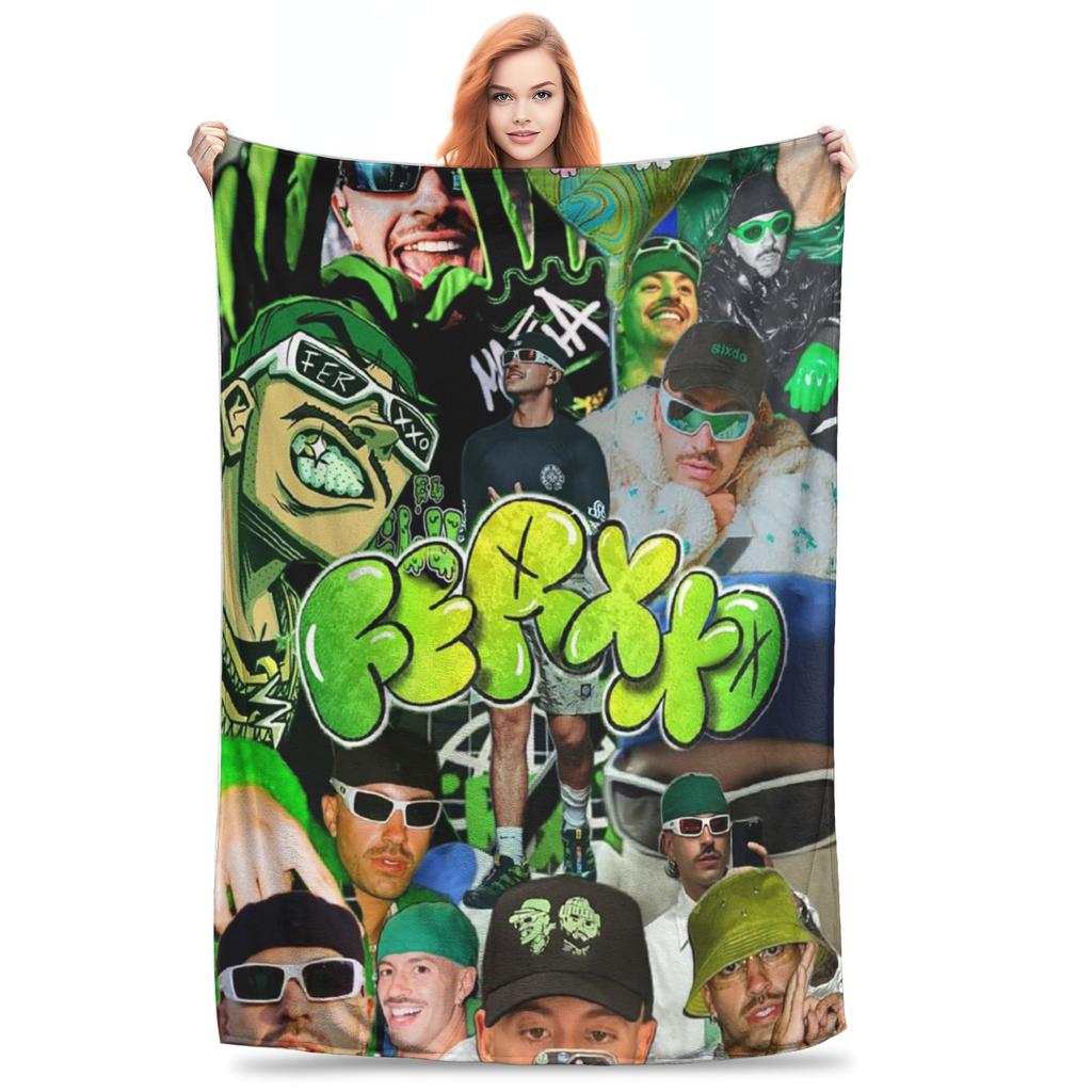 Feid Ferxxo Singer Songwriter Blankets Lightweight Flannel Sofa Throw Blanket for Home Bedroom Outdoor Throws Bedspread Quilt