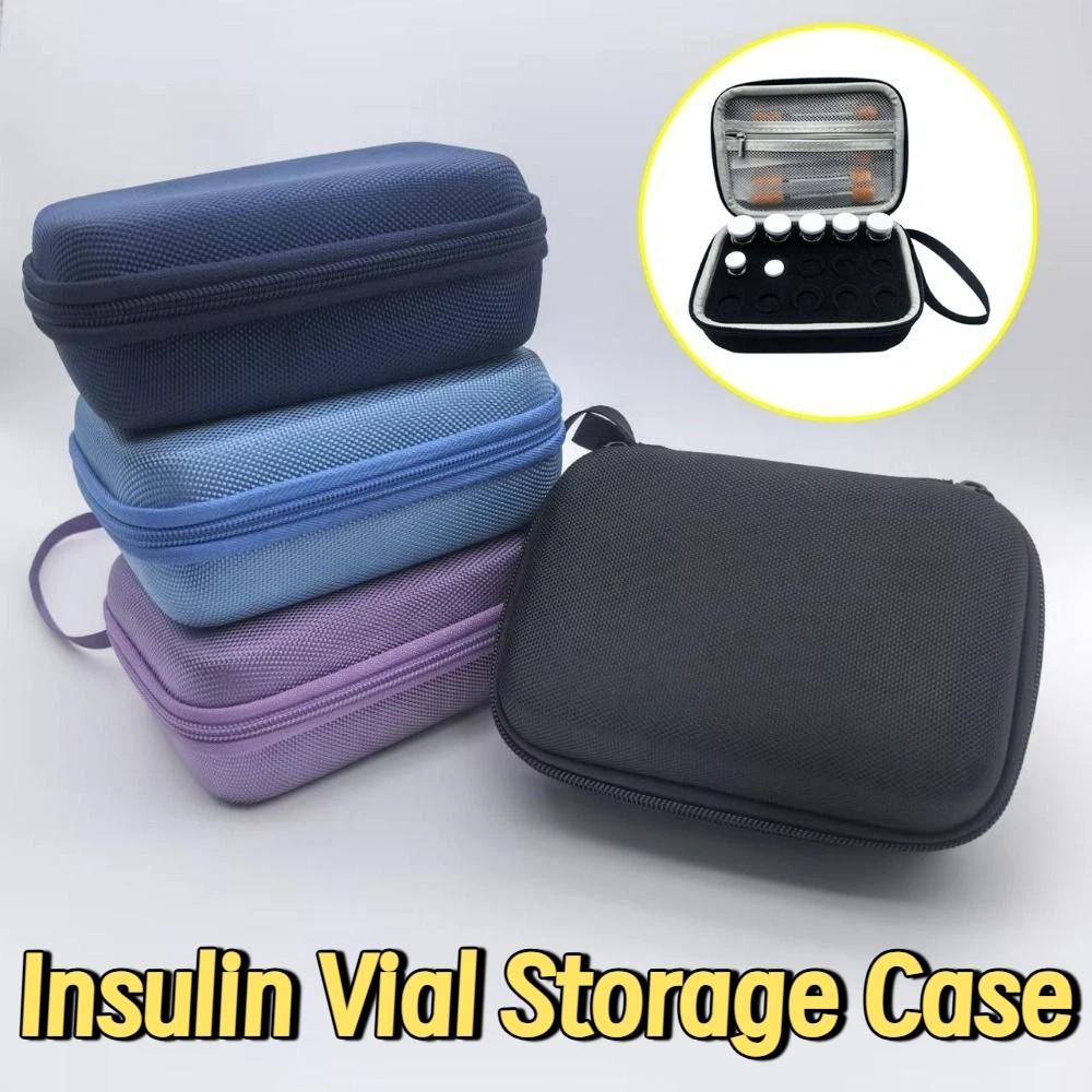 3-10ml Insulin Vial Protector 15 Slots Insulin Organizer Essential Oils Carrying Box for Home
