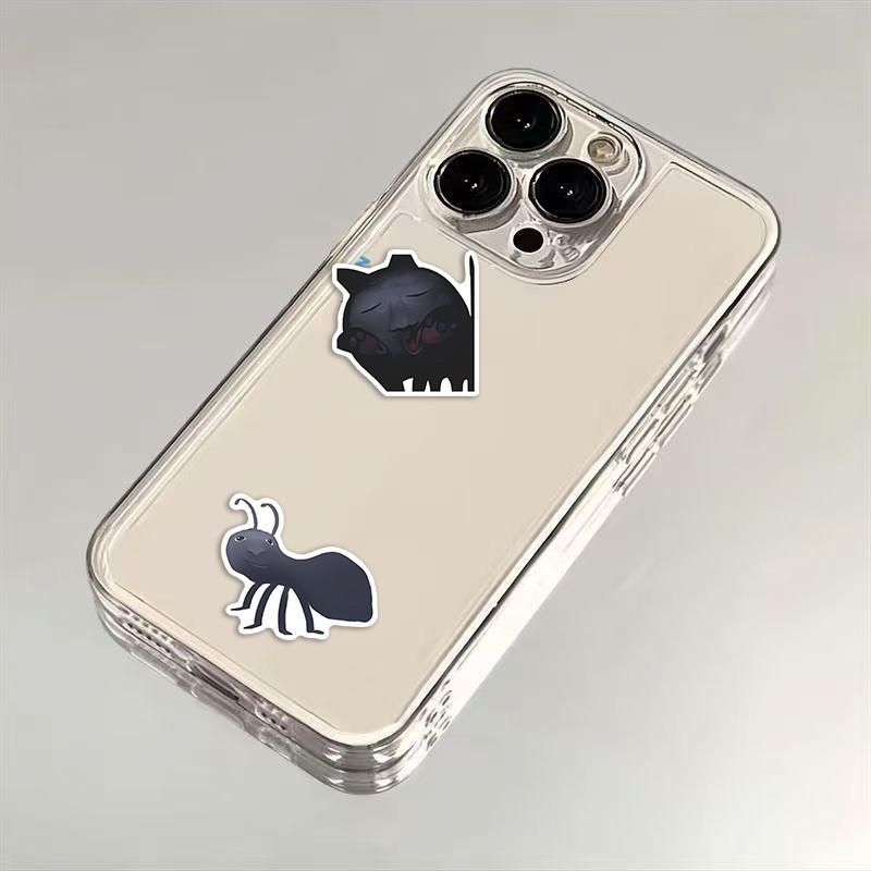 Black Cat Emoji Stickers Set - 68 Sheets for Phone Cases & Luggage - Funny Memes & DIY Decorations