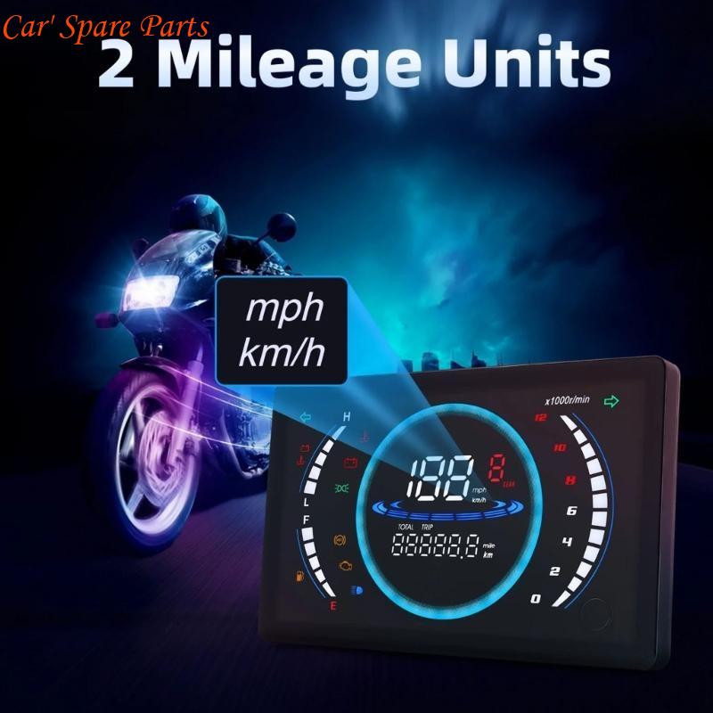 Y4UA LCD Digital Display Speedometer Odometer Dashboard Suitable for 150 CM150 Waterproof Motorbike Instrument LED Tachometer