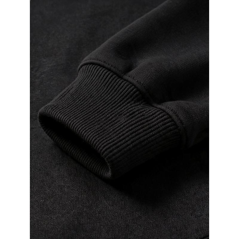 Men's Letter Sweatshirt-Loose Fit Round Neck Casual Sweater, Long-Sleeved, Round Neck Top, Stylish and Durable, Lightweight Fabric