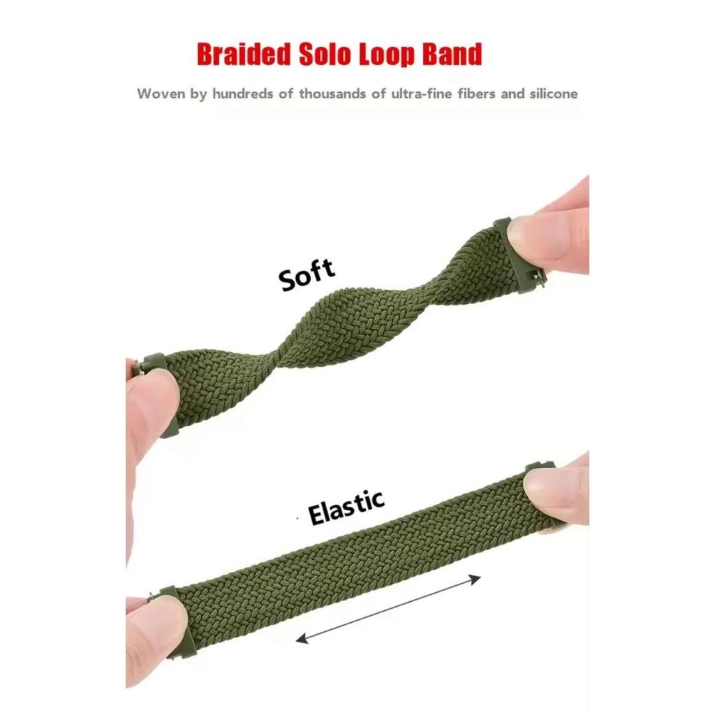 Elastic Braided Solo Strap for Samsung Galaxy Watch 8/8 Classic 40mm 44mm 46mm Nylon Band for Galaxy Watch Ultra(2025) 47mm Brac