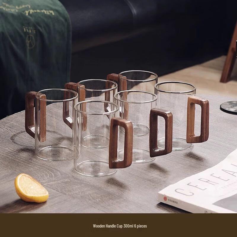 Heat-Resistant Transparent Glass Drinking Cup