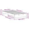 Bed Frame White 100 x 210 cm Solid Pine Wood