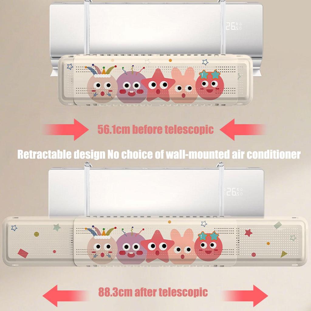 Air Deflector Adjustable Air Conditioner Deflector Non-Slip Extendable Tool For Home Window Bed Ceiling Wall Friends Family
