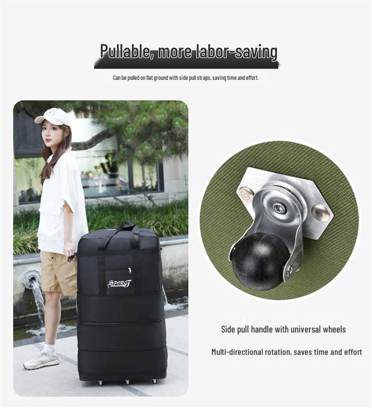 Universal Expandable Wheeled Luggage: Extra-Large Capacity Travel & Study Abroad Bag