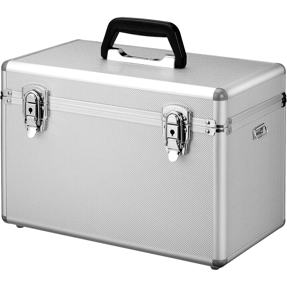 HAKUBA Hard Case Aluminum Case AC-02 Box L 15L Large DSLR Camera Storage with Shoulder Strap Silver ALC-AC02-L