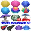 Portable Rain Umbrella Hat Army Green Foldable Fishing Headwear Cap Outdoor Sun Shade Waterproof Camping Beach Head Hats