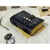Moon Phases Vintage Leather Journal for Men & Women  of Antique Handmade Deckle Edge Vintage Paper