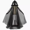 Hooded multi-color Halloween long mesh universal devil cloak flowing cloak cosplay as witch stage party costume