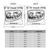 Trollface Meme Rage Comic Funny Troll Joke Internet Pillow Cover Cushion Cover Morden Pillow Case For Sofa Bedroom Home Decor