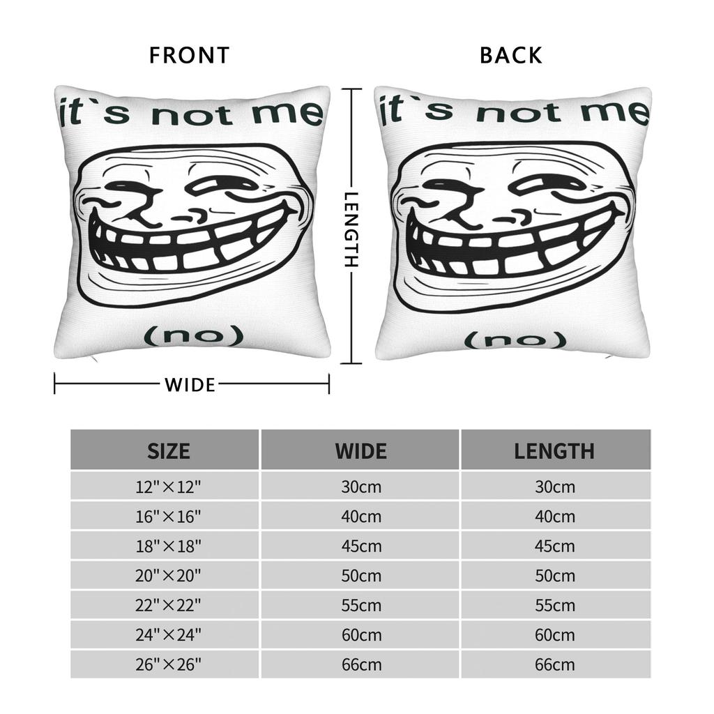 Trollface Meme Rage Comic Funny Troll Joke Internet Pillow Cover Cushion Cover Morden Pillow Case For Sofa Bedroom Home Decor