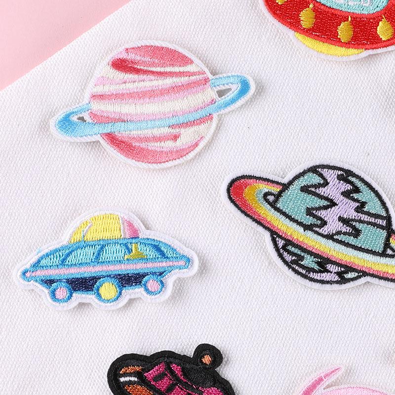 DIY Cartoon UFO Embroidered Cloth Badge Patch for Clothing and Accessories