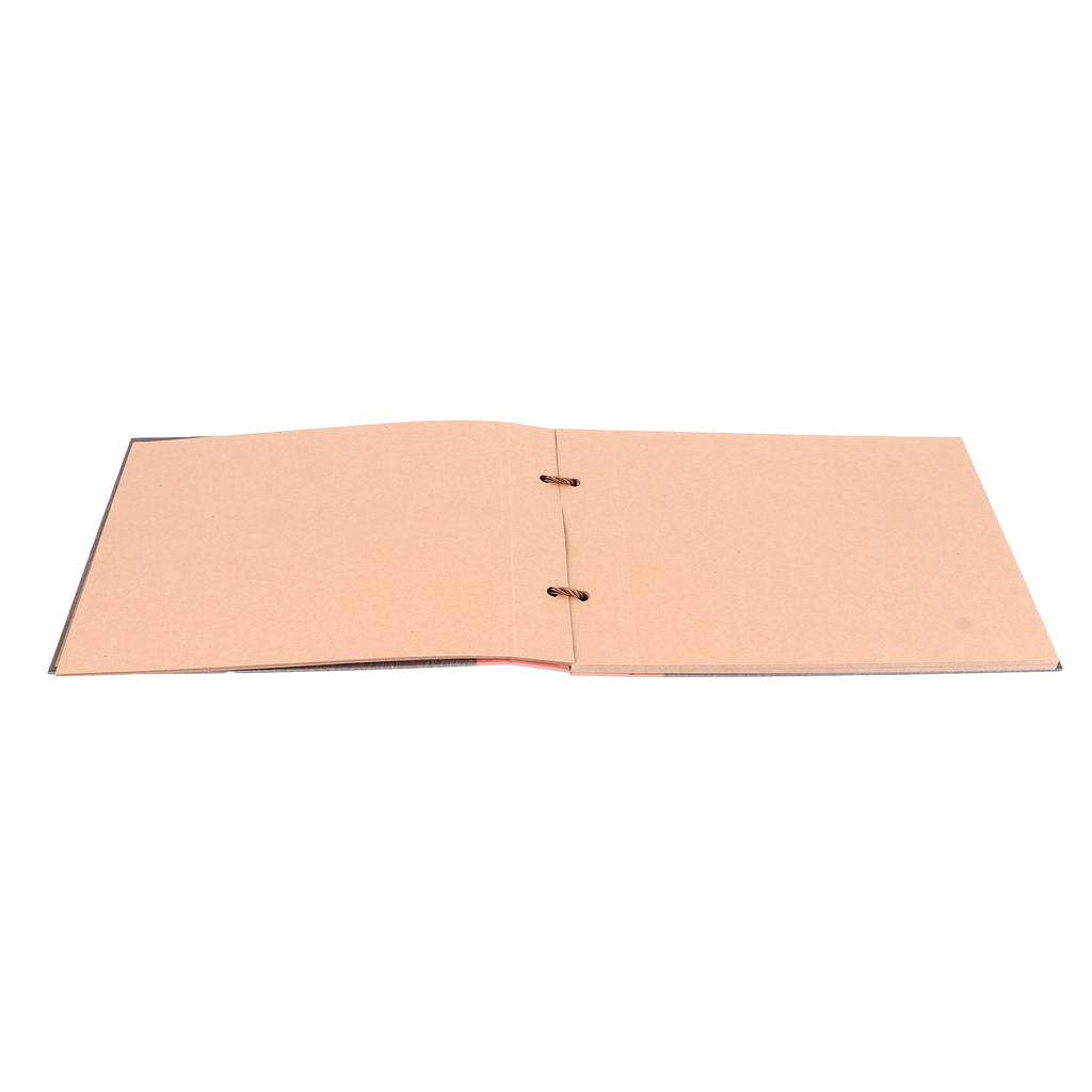 Photo Album DIY Vintage Tether Loose Leaf Picture Scrapbook for Recording Wedding Travelling
